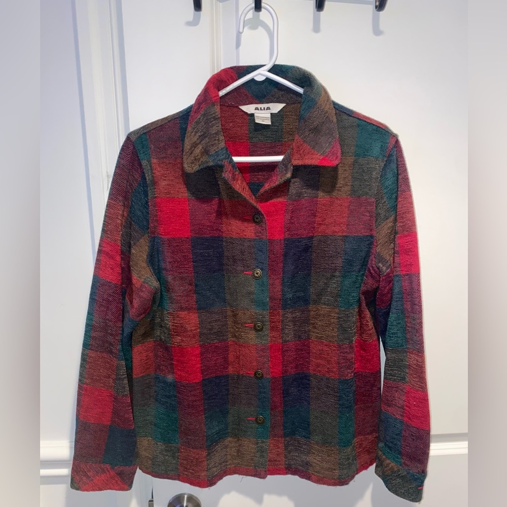 Vintage Alia plaid coat